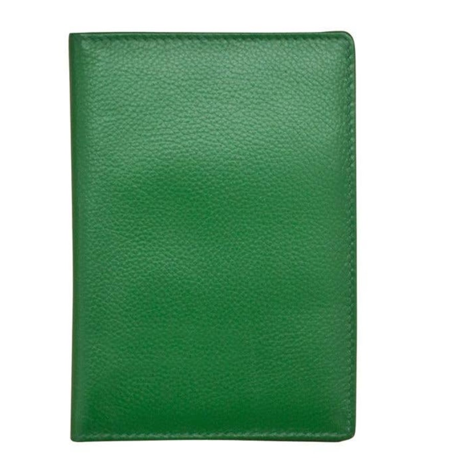 Leather Passport Wallet  Emerald
